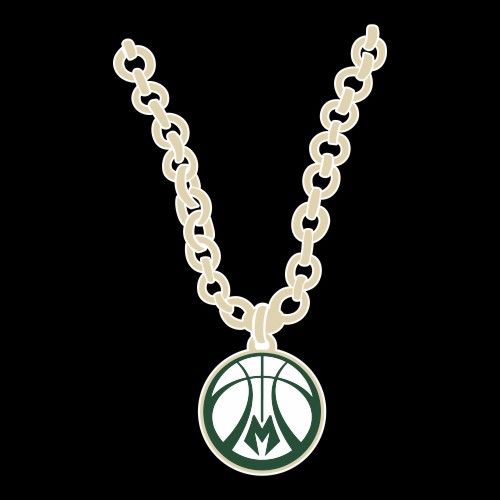 Milwaukee Bucks Necklace logo vinyl decal